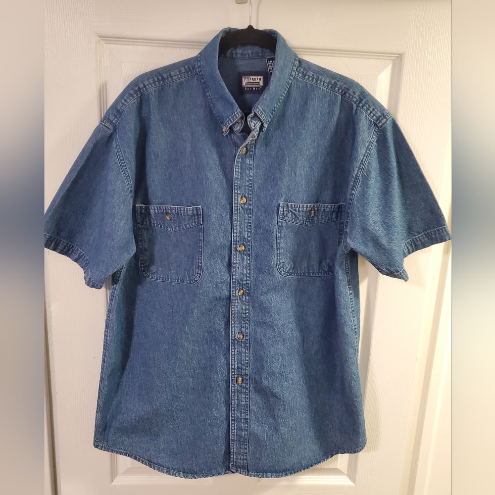 Vintage Denim Button-Down Shirt